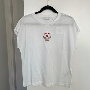 NWT Sandro Embroidered T Shirt